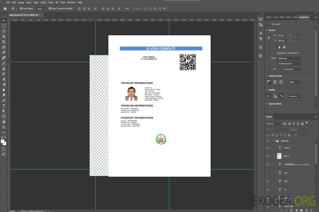 Visa électronique pour Djibouti en modèle Word et PDF template Visa électronique pour Djibouti en modèle Word et PDF template
